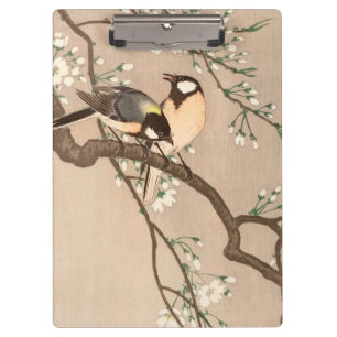 Japanese Asian Koson Bird Chickadee Songbird Clipboard