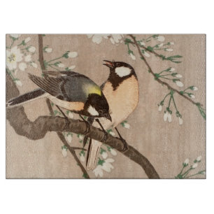 Japanese Asian Koson Bird Chickadee Songbird Cutting Board