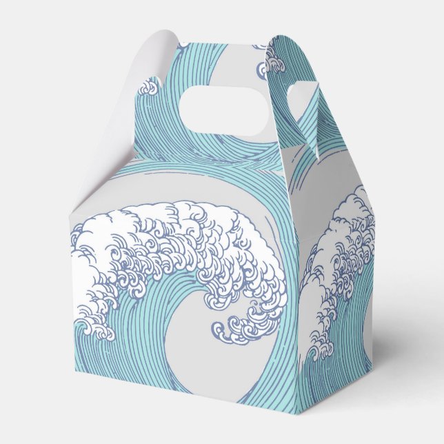 Japanese Asian Surf Wave Art Ocean Art Favour Box (Front Side)
