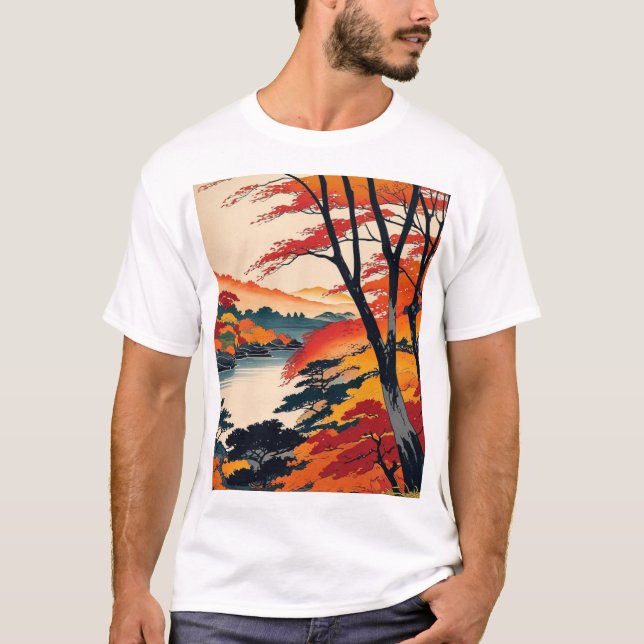 Japanese Autumn Fall Foliage2 T-Shirt (Front)