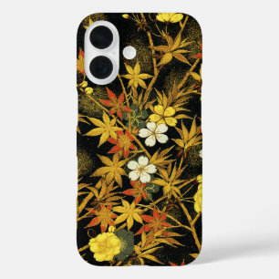 Japanese Autumn Leaves Antique Botanical iPhone 16 Case