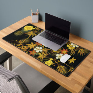 Japanese Autumn Leaves Antique Botanical Desk Mat