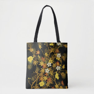 Japanese Autumn Leaves Antique Botanical Tote Bag