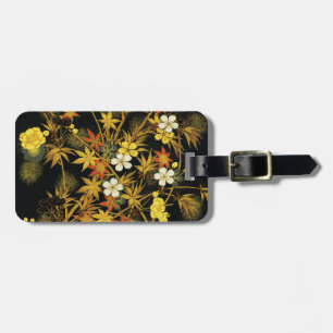 Japanese Autumn Leaves Antique Rich Classic Art Luggage Tag