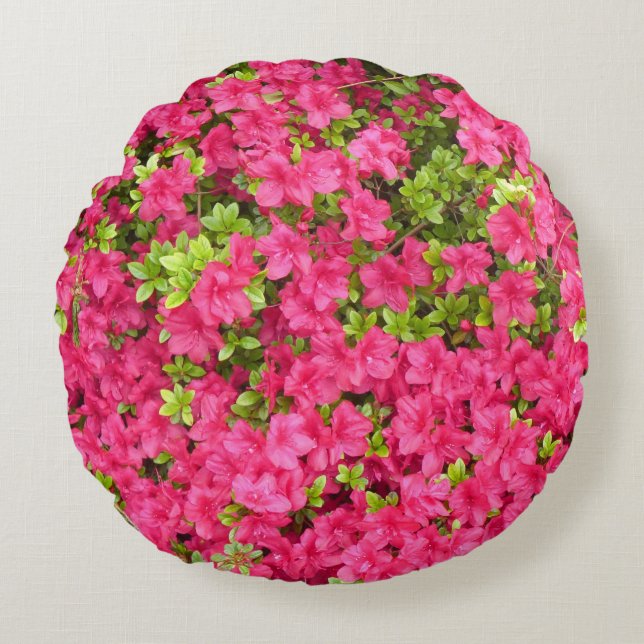 Japanese azaleas round cushion (Front)