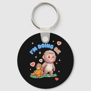 Japanese Baby Monkey Animal Meme Internet Im Doing Key Ring
