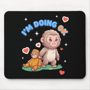 Japanese Baby Monkey Animal Meme Internet Im Doing Mouse Pad