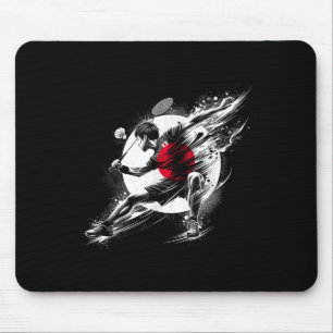 Japanese Badminton Sport Patriot Japan Shuttle Mouse Pad