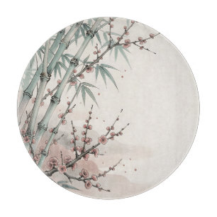 Japanese Bamboo Plum Blossom Ink Cutting Board
