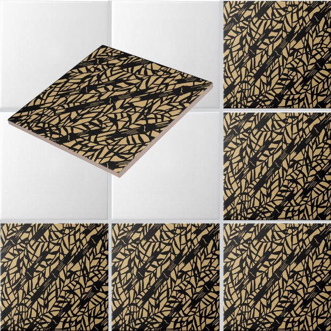 Japanese Bamboo Stencil Ise Katagami Pattern Ceramic Tile (Creator Uploaded)