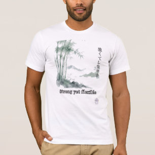 Japanese Bamboo Watercolor Artwork T-Shirt