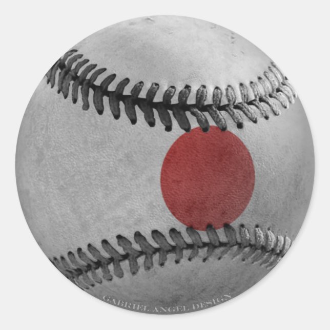 Japanese Baseball Classic Round Sticker (Front)
