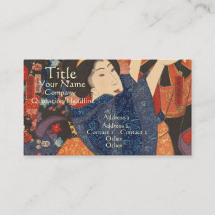 Japanese Beauty airs colourful garments Business Card