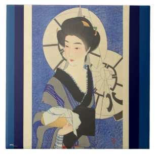 Japanese Beauty At the Bathouse Ceramic Tile