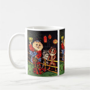 Japanese Beauty Cat by Louis Wain Coffee Mug