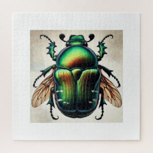 Japanese beetle 260824IREF230 - Watercolor Jigsaw Puzzle