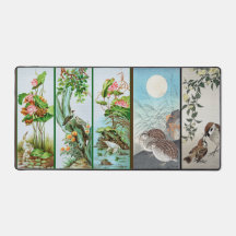 Japanese Bird Art Desk Mat Mouse Pad