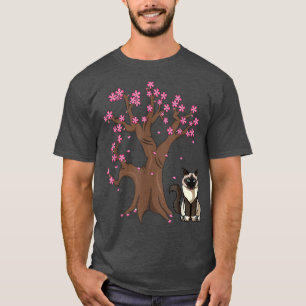 Japanese Birman Cat Mum Cherry Blossom T-Shirt