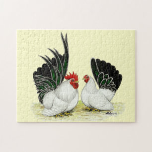 Japanese Blacktail Bantams Jigsaw Puzzle