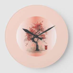Japanese Blossom Large Clock