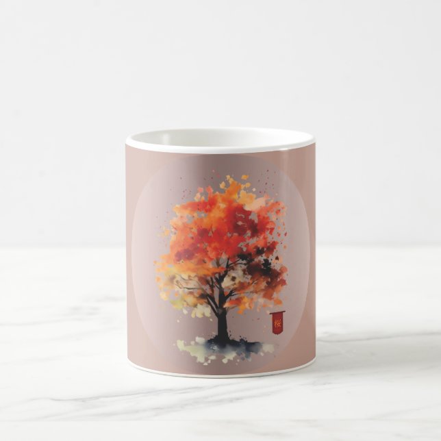 Japanese Blossom with Kanji Coffee Mug (Center)