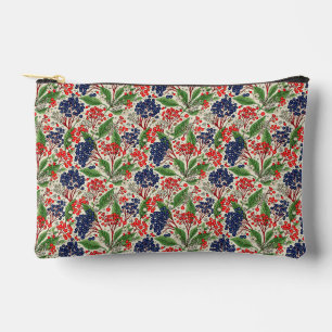 Japanese Blue and Red Berries Accessory Pouch