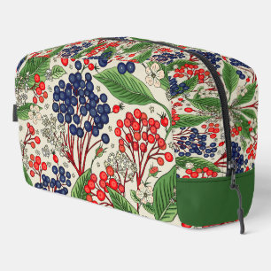 Japanese Blue and Red Berries Dopp Kit