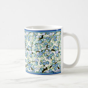 Japanese Blue Blossums - 11 oz Coffee Mug