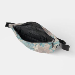 Japanese blue flower artwork bum bags