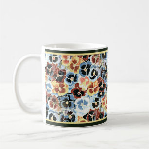 Japanese Blue Pansies - 11 oz Coffee Mug
