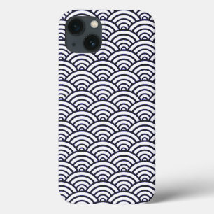 Japanese Blue Waves Seigaiha Sea iPhone 13 Case