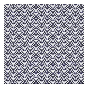 Japanese Blue Waves Seigaiha Sea Poster