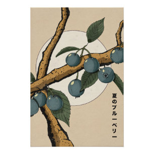 Japanese Blueberries Poster