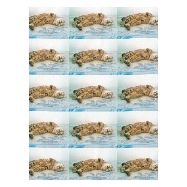 japanese bobtail brown tabby tablecloth (Front)