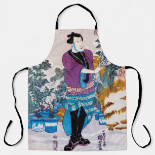 Japanese Bonsai Master, Kuniyoshi, Ukiyo-e Apron