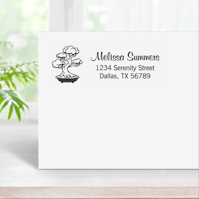Japanese Bonsai Tree in a Tray Address 3 Rubber Stamp (Creator Uploaded)