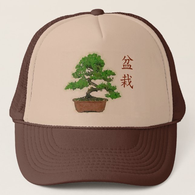 Japanese Bonsai Tree Summer Trucker Hat (Front)
