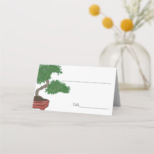 Japanese Bonsai Tree Wedding Place Card