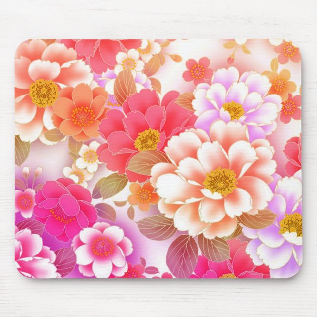 Japanese Bouquet Mouse Pad (Front)