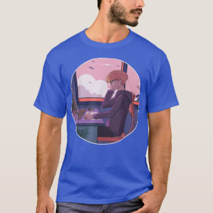 Japanese Boy Studying Anime Manga Graphic Art Japa T-Shirt