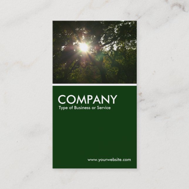 Japanese Branches 07 - Dark Green Business Card (Front)