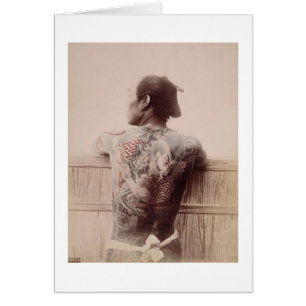 Japanese Bridegroom's Tattoos, c.1880 (photo)