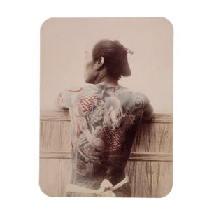 Japanese Bridegroom's Tattoos, c.1880 (photo) Magnet