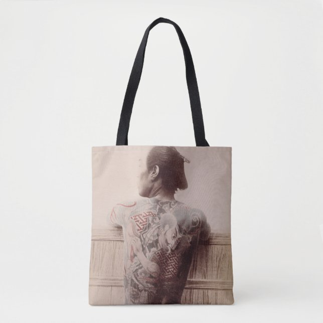 Japanese Bridegroom's Tattoos, c.1880 (photo) Tote Bag (Front)