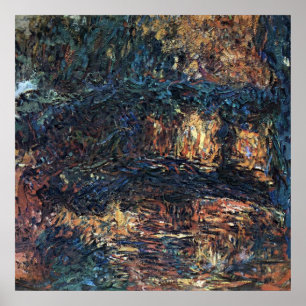Japanese Bridge by Claude Monet, Vintage Fine Art Poster