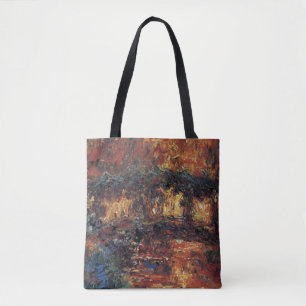 Japanese Bridge by Claude Monet, Vintage Fine Art Tote Bag