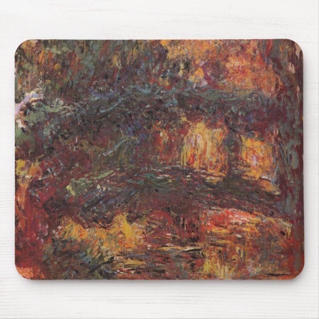 Japanese Bridge - Claude Monet - c1920 Mouse Pad (Front)