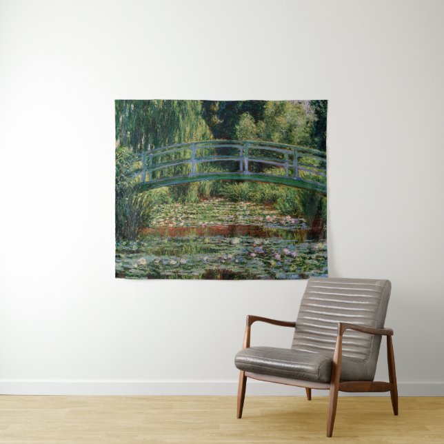 Japanese Bridge over Water Lily Pond by Monet Tapestry (In Situ (Horizontal))