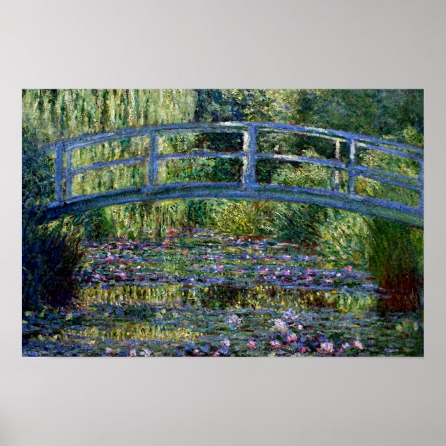 Japanese Bridge - Pont Japonais - by Claude Monet Poster (Front)
