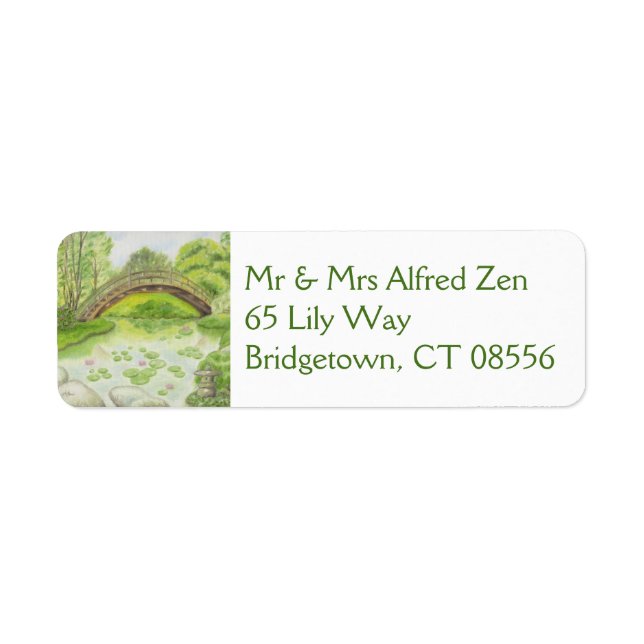 Japanese Bridge return address label (Front)